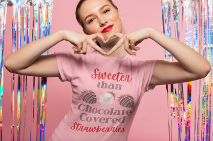 Valentine's Day Chocolate Covered Strawberry Graphic Tee