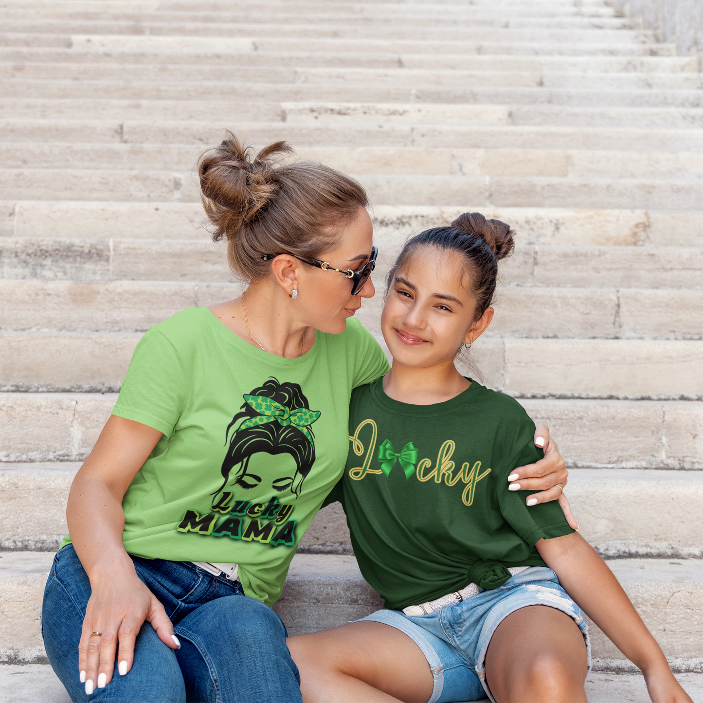 Lucky Mama Girl Aesthetic St. Patrick's Day Graphic Tee