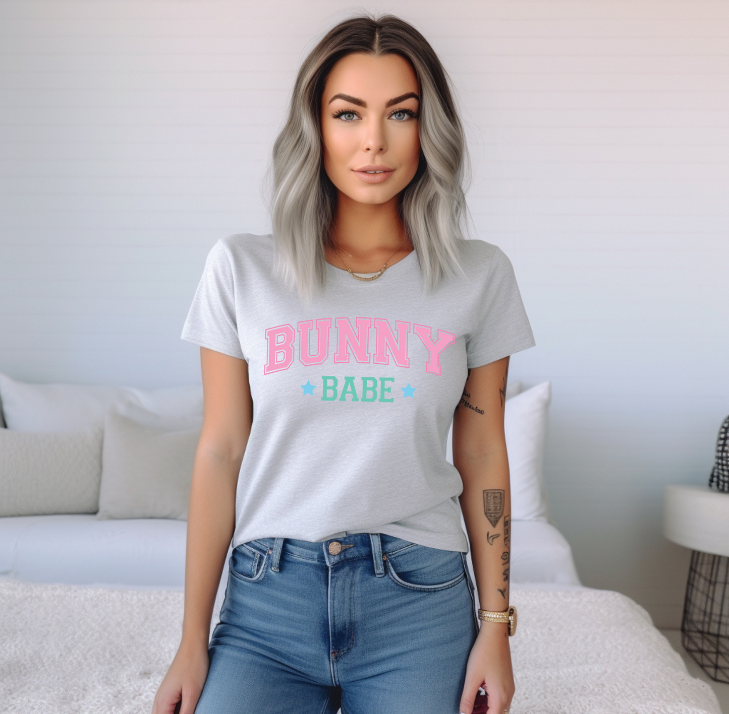 Bunny Babe Easter Graphic Tee