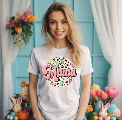 Leopard & Peeps Mama Easter Graphic Tee