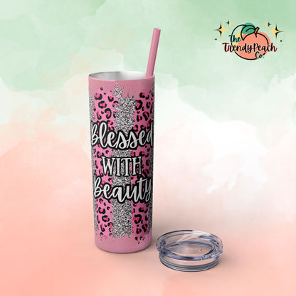 Blessed with Beauty 20z Tumbler with Straw