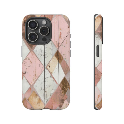 Rustic Gold And Pink Dual Layer Phone Case