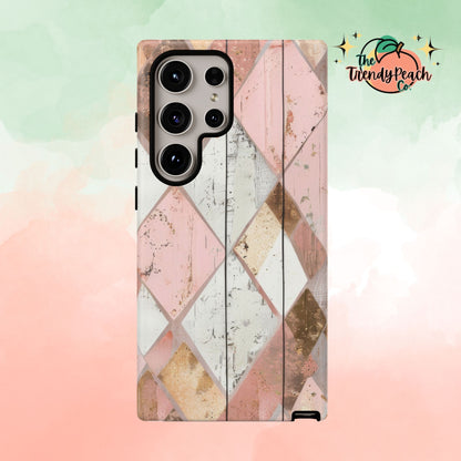 Rustic Gold And Pink Dual Layer Phone Case