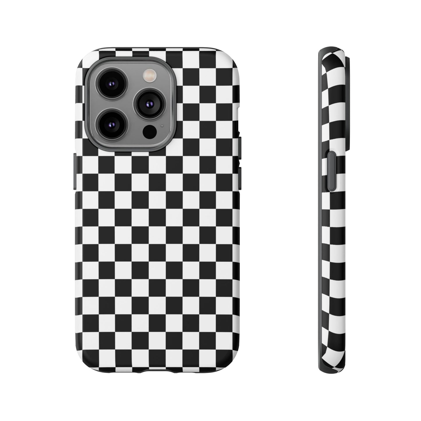 Black & White Checkered Dual Layer Phone Case