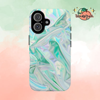 Blue Pastel Hologram Dual Layer Phone Case