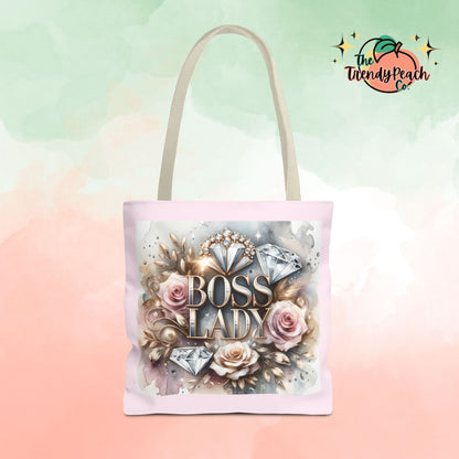 Boss Lady Diamond Floral Tote Bag