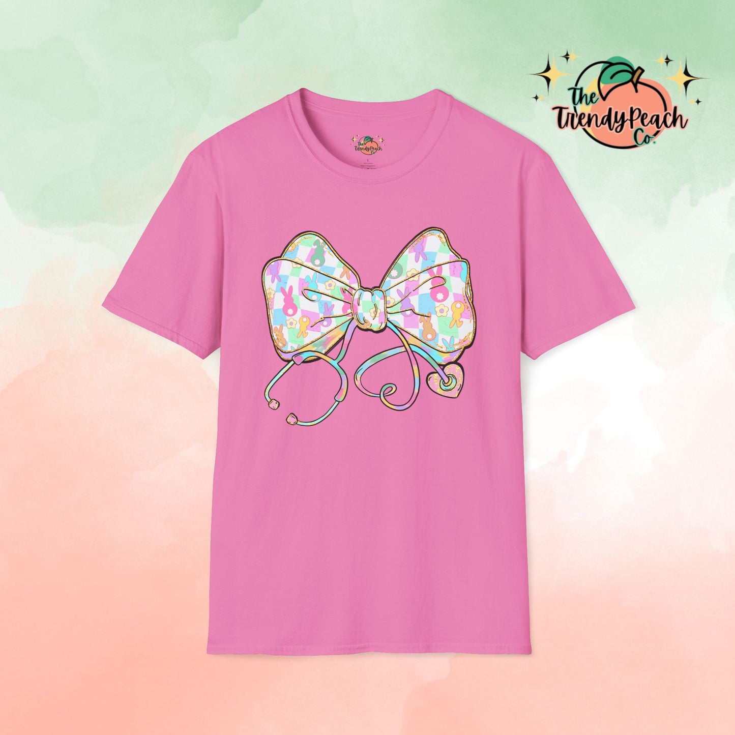 Nurse Peeps Bow- Themed Easter Graphic Tee