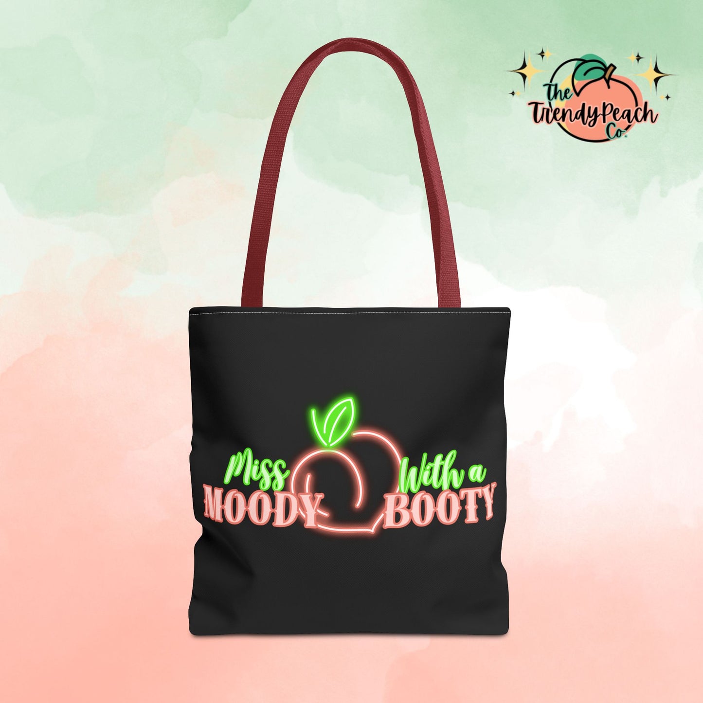 Miss Moody With A Booty Neon Peach Tote Bag