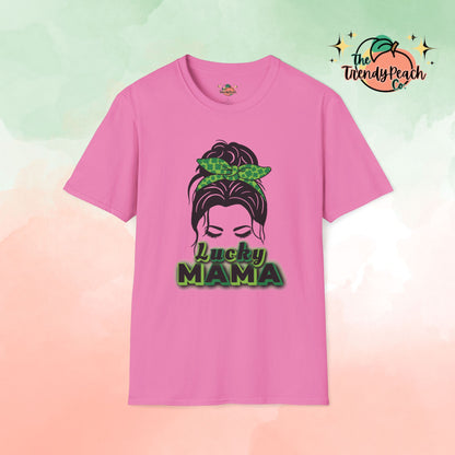 Lucky Mama Girl Aesthetic St. Patrick's Day Graphic Tee