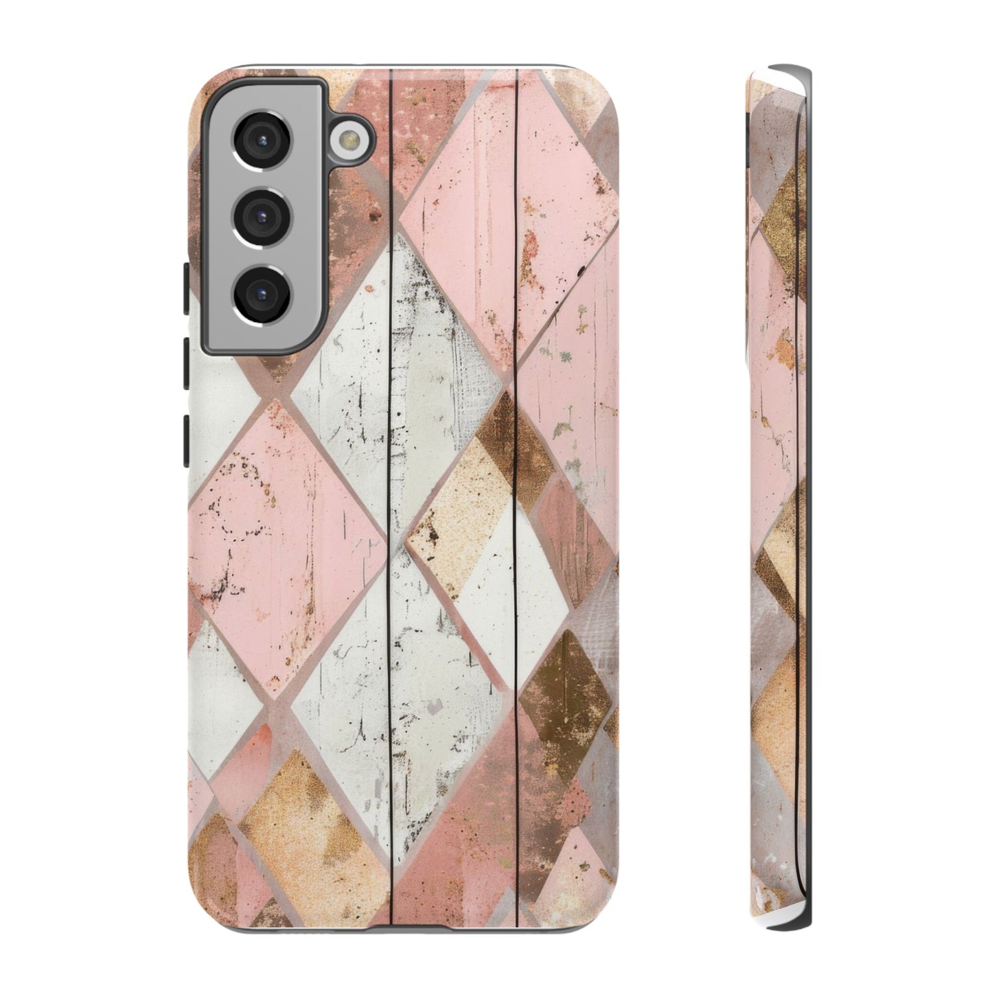 Rustic Gold And Pink Dual Layer Phone Case