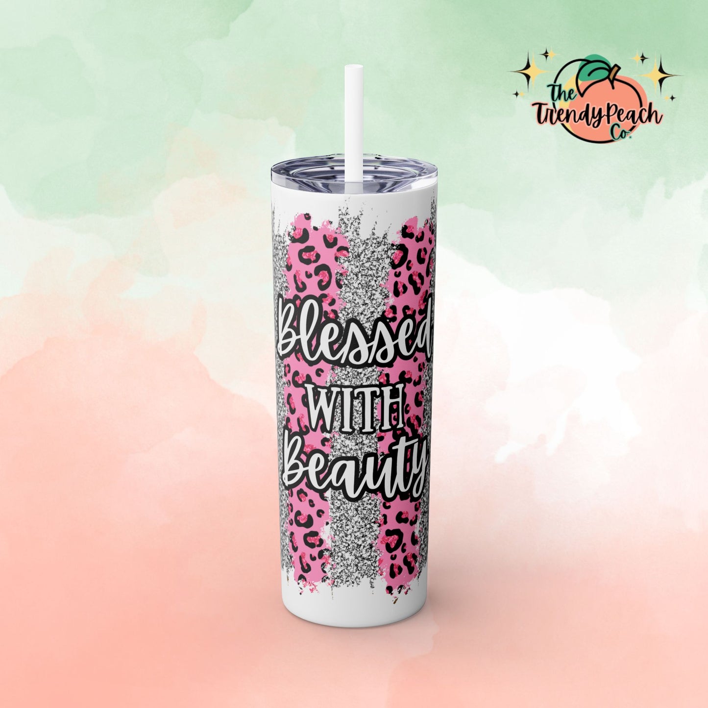 Blessed with Beauty 20z Tumbler with Straw