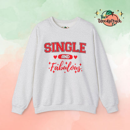 Red Single & Fabulous Graphic Crewneck Sweatshirt