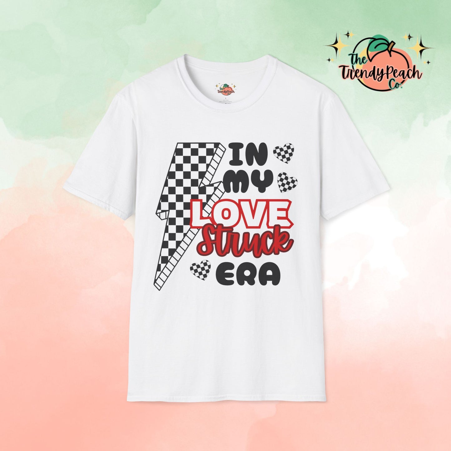 Love Struck Checkered Valentines Day Graphic Tee