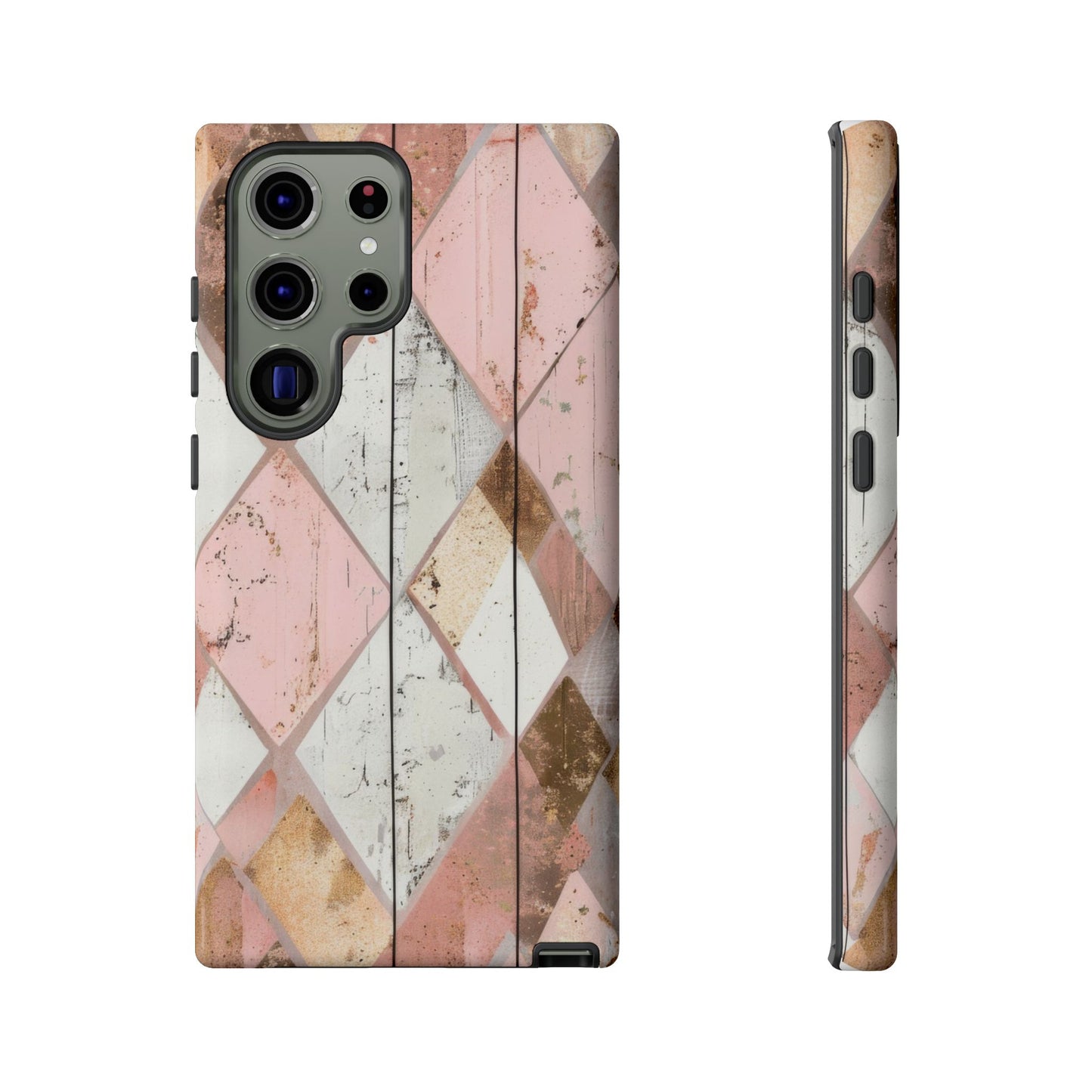 Rustic Gold And Pink Dual Layer Phone Case