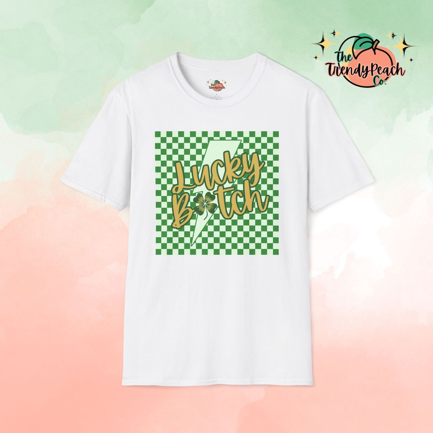 Checkered Lucky B*tch St. Patrick's Day Graphic Tee