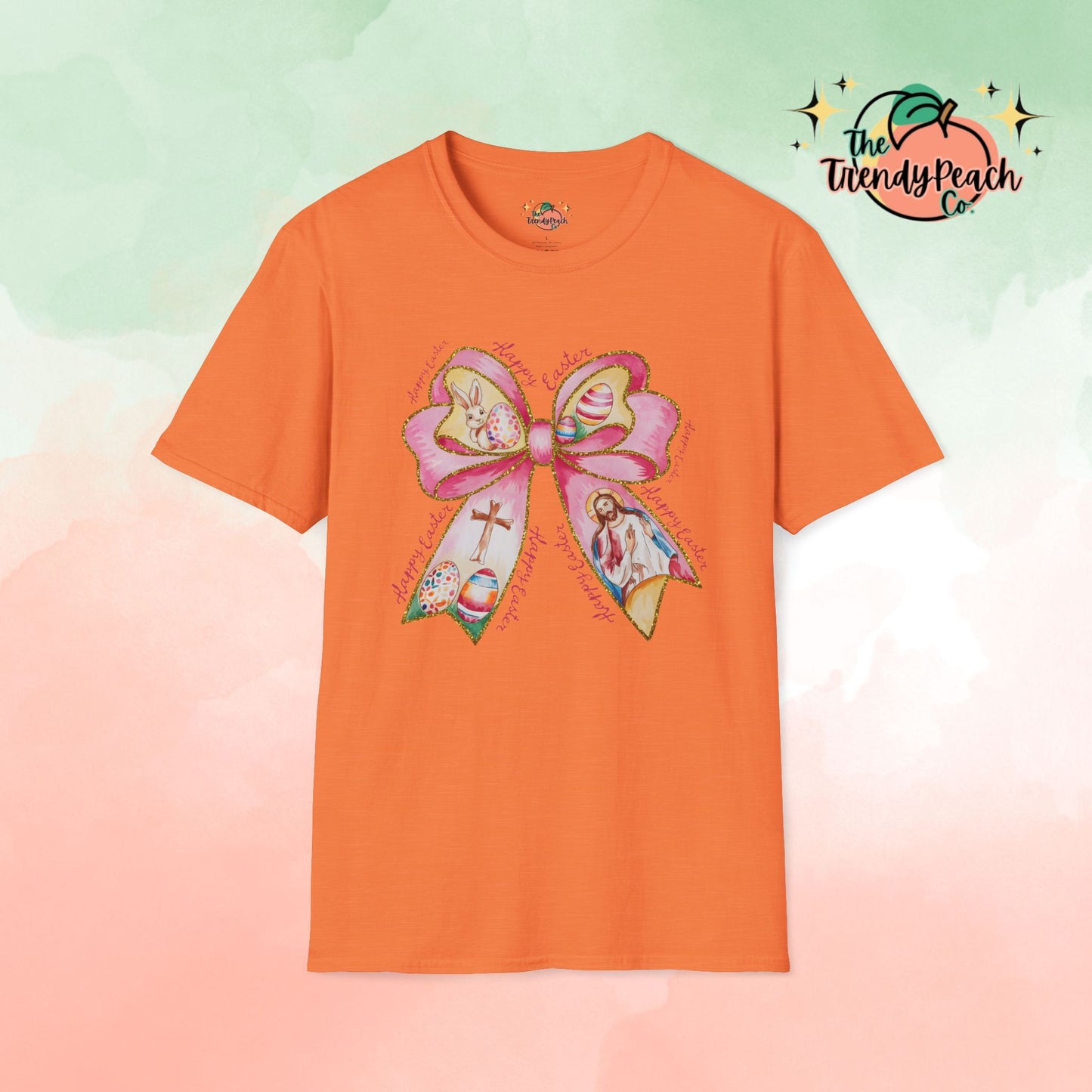 Easter-Themed Christian Bow Easter Graphic Tee