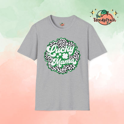 Leopard Lucky Mama St. Patrick's Day Graphic Tee