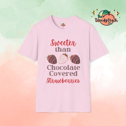 Valentine's Day Chocolate Covered Strawberry Graphic Tee