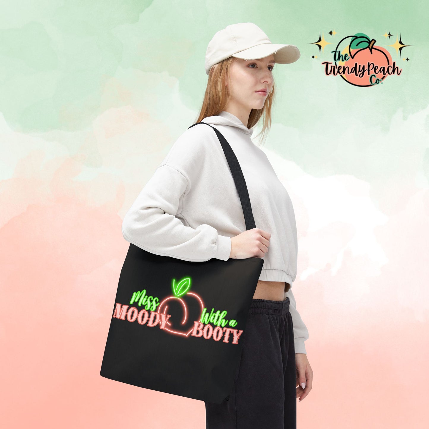 Miss Moody With A Booty Neon Peach Tote Bag