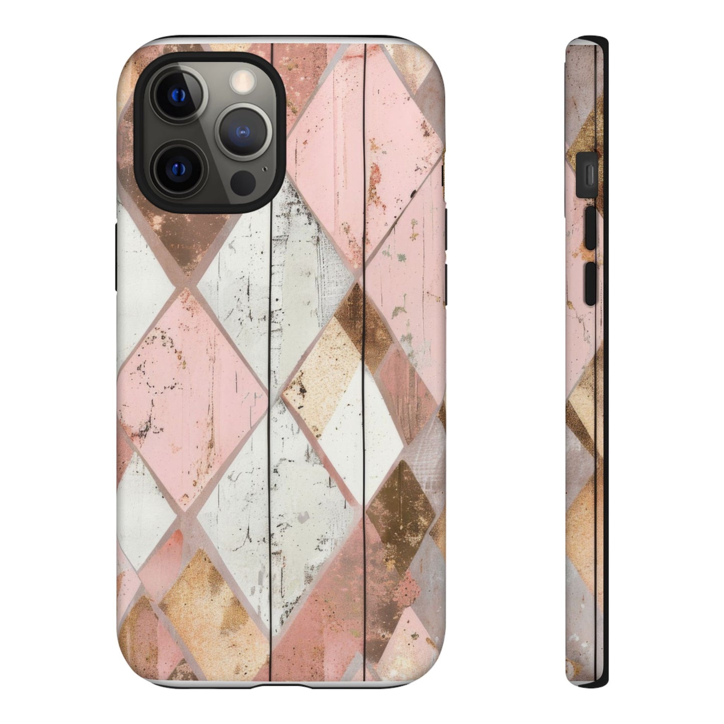 Rustic Gold And Pink Dual Layer Phone Case