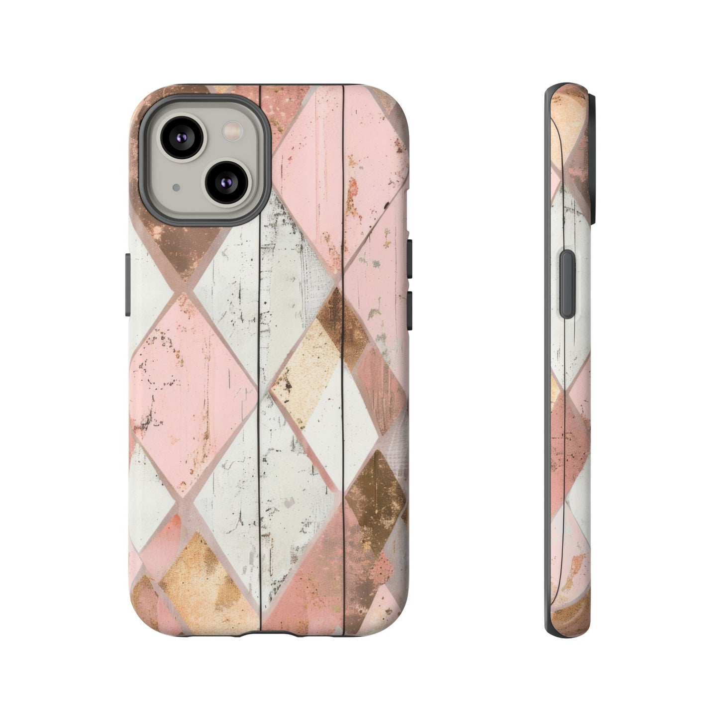 Rustic Gold And Pink Dual Layer Phone Case