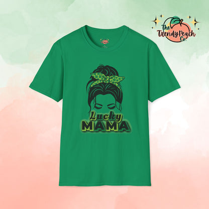 Lucky Mama Girl Aesthetic St. Patrick's Day Graphic Tee