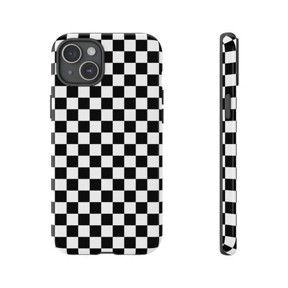 Black & White Checkered Dual Layer Phone Case