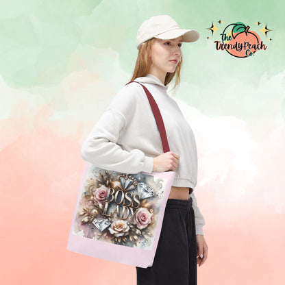 Boss Lady Diamond Floral Tote Bag