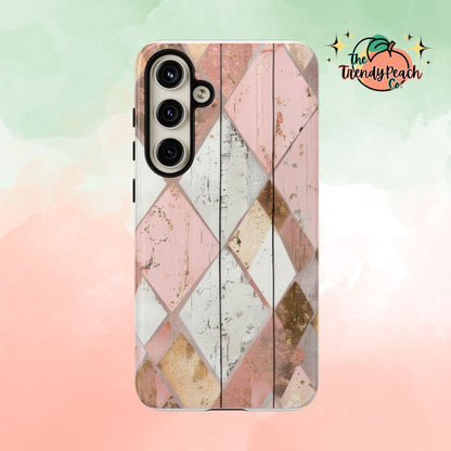 Rustic Gold And Pink Dual Layer Phone Case