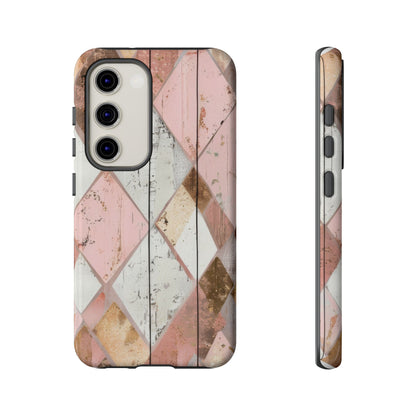 Rustic Gold And Pink Dual Layer Phone Case