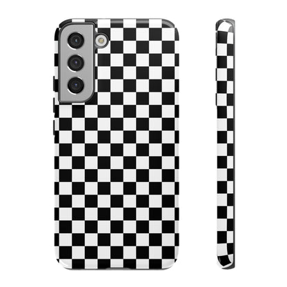 Black & White Checkered Dual Layer Phone Case