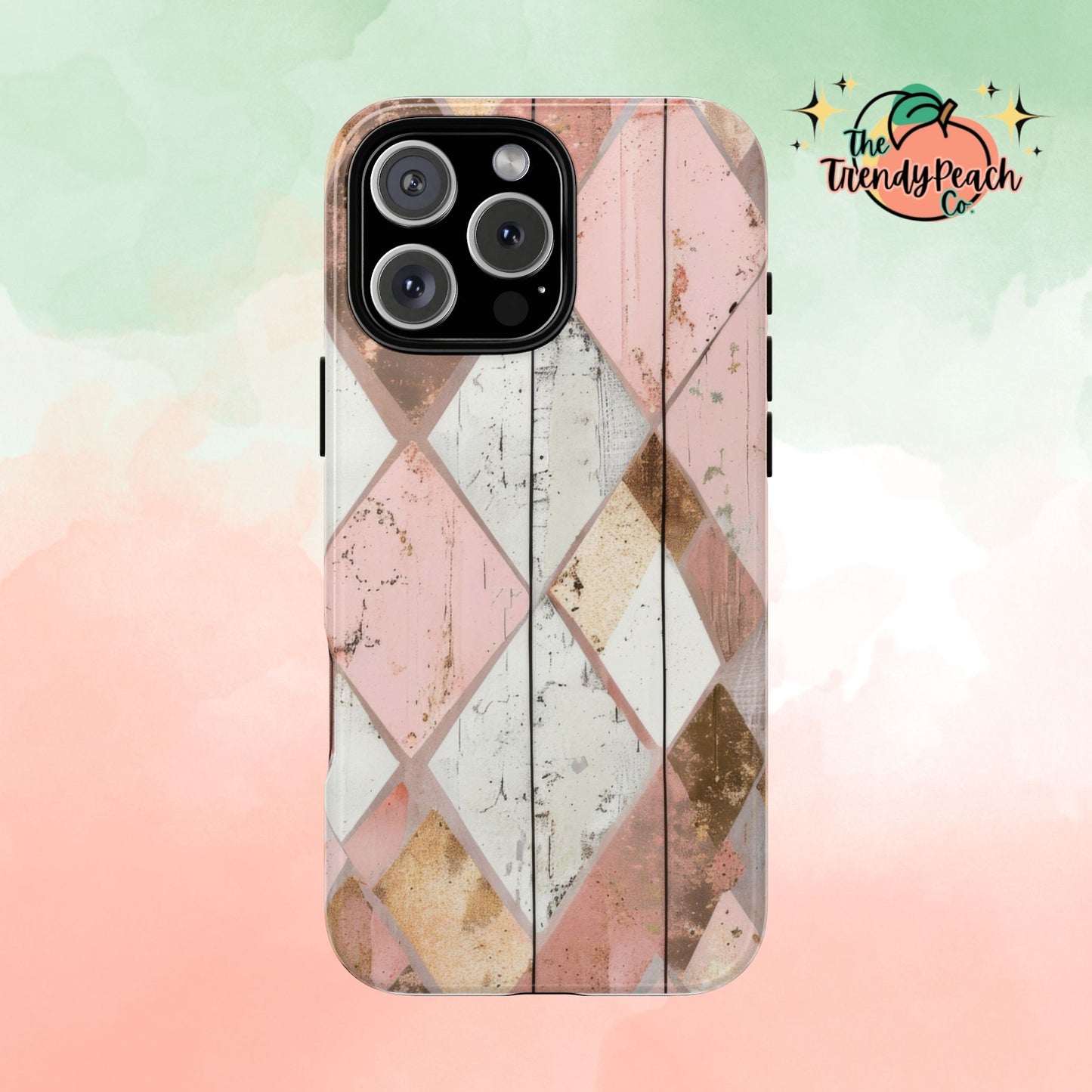 Rustic Gold And Pink Dual Layer Phone Case