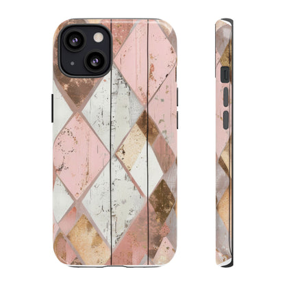 Rustic Gold And Pink Dual Layer Phone Case