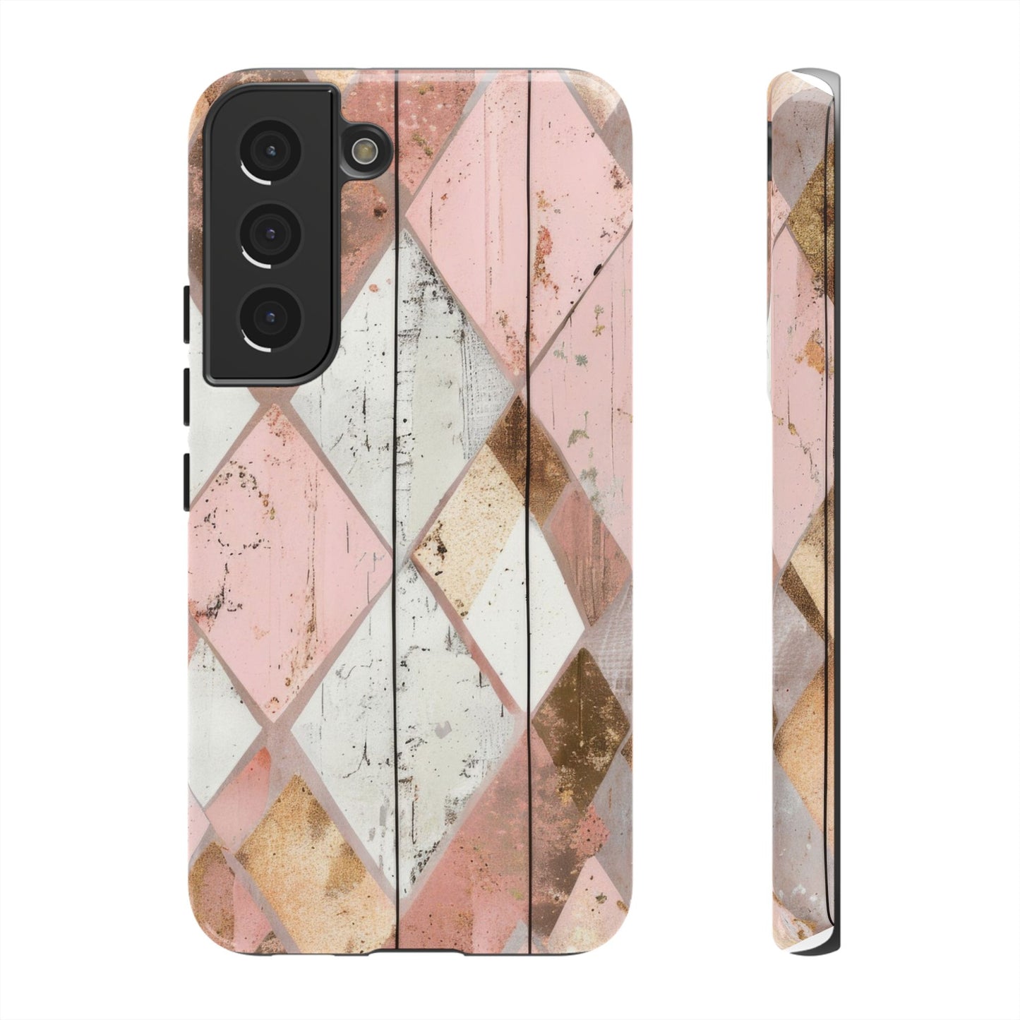 Rustic Gold And Pink Dual Layer Phone Case