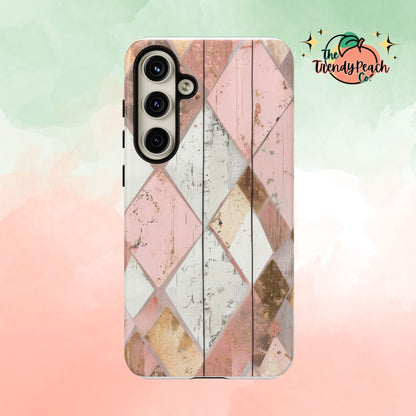 Rustic Gold And Pink Dual Layer Phone Case