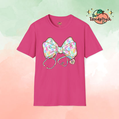 Nurse Peeps Bow- Themed Easter Graphic Tee