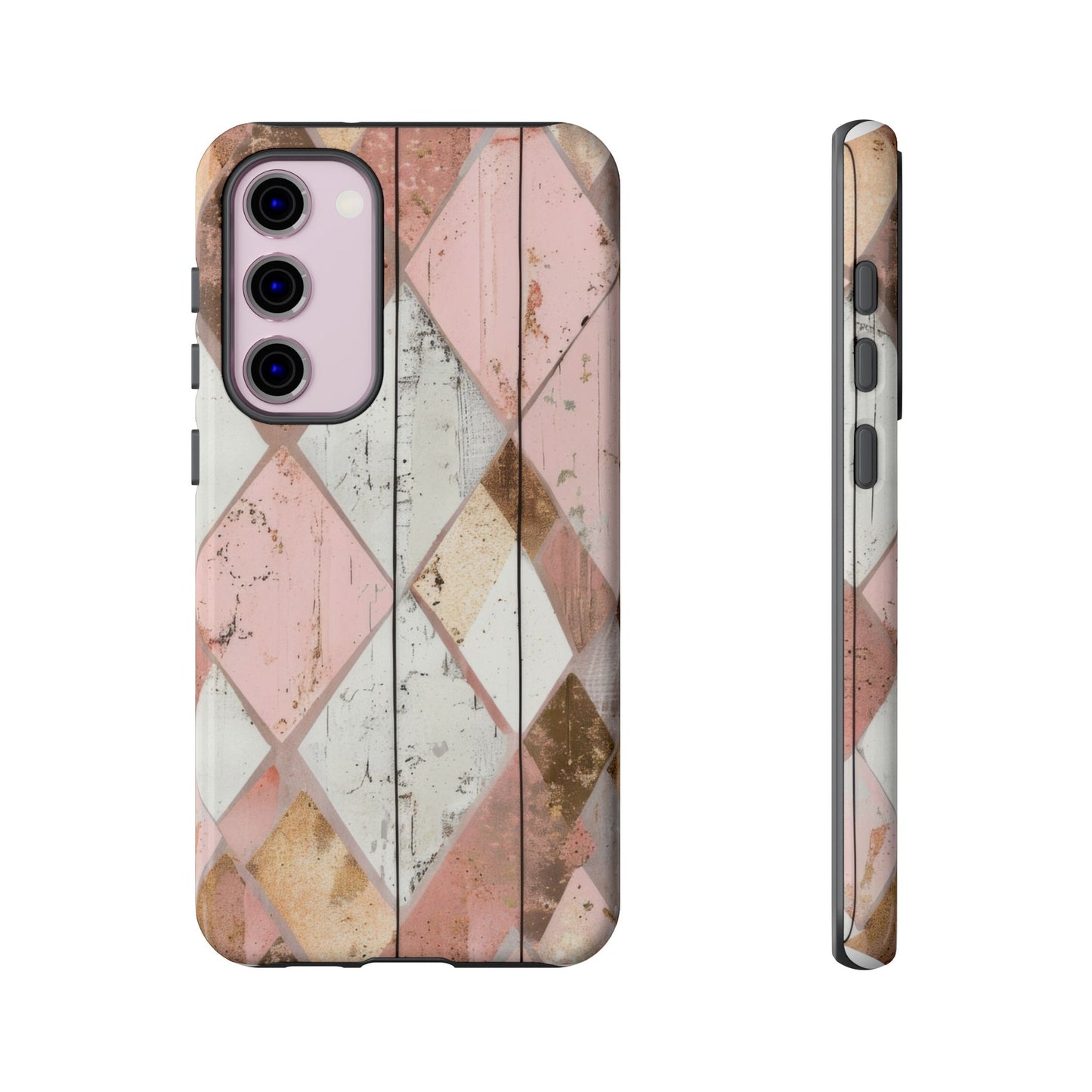 Rustic Gold And Pink Dual Layer Phone Case