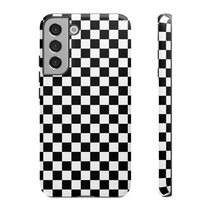 Black & White Checkered Dual Layer Phone Case