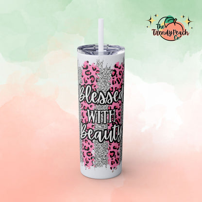 Blessed with Beauty 20z Tumbler with Straw