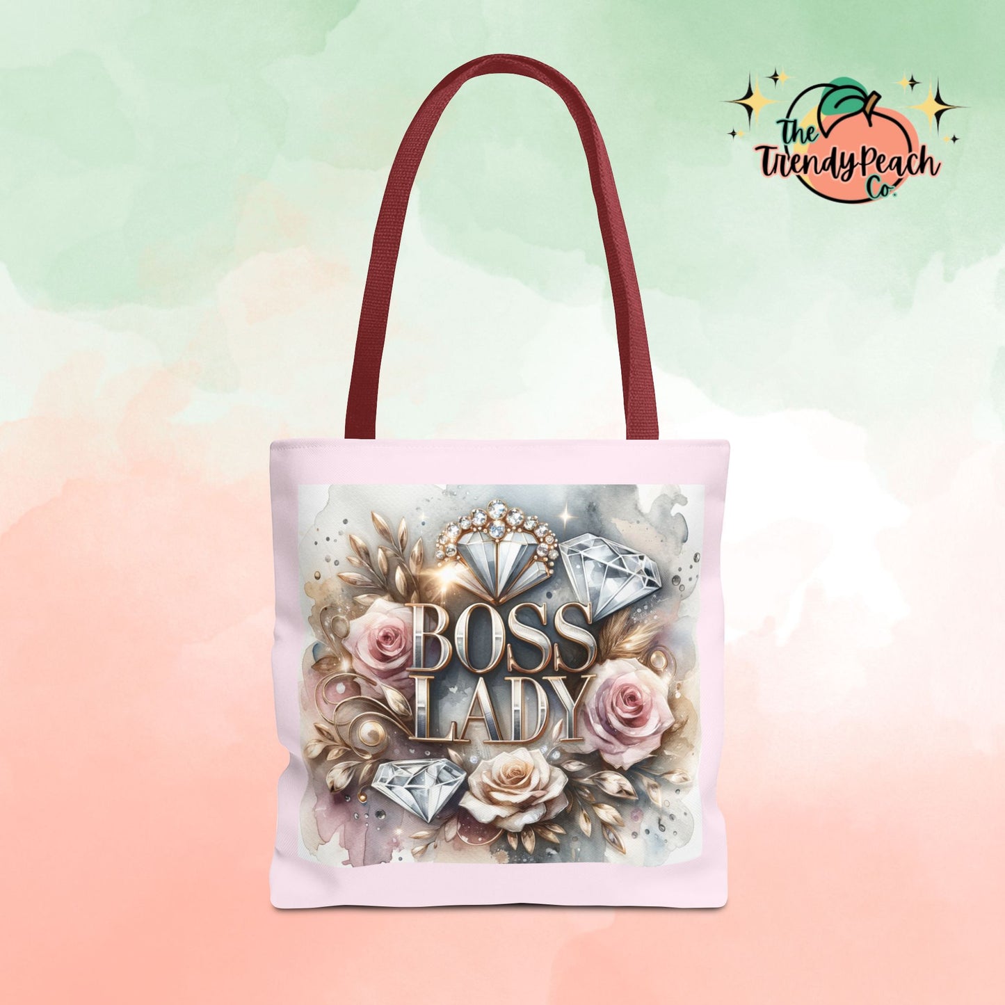 Boss Lady Diamond Floral Tote Bag