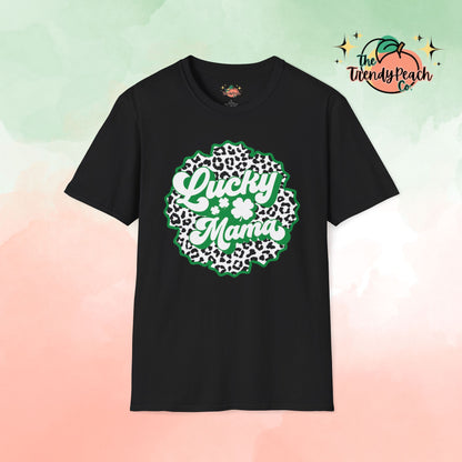 Leopard Lucky Mama St. Patrick's Day Graphic Tee