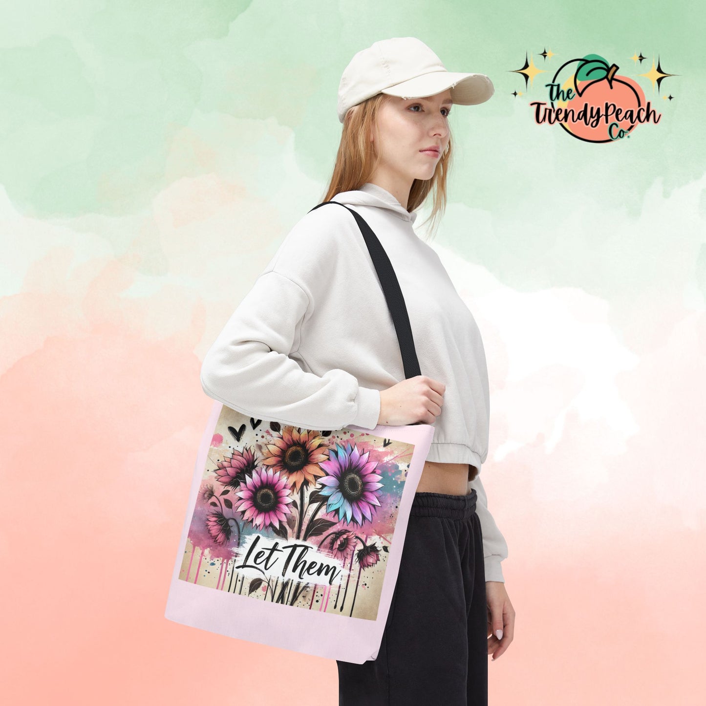 Let Them Floral Tote Bag