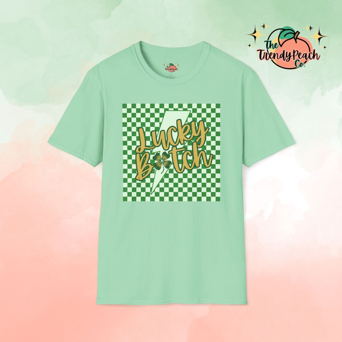 Checkered Lucky B*tch St. Patrick's Day Graphic Tee