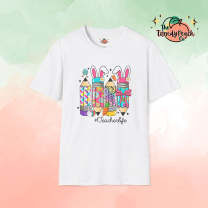 Easter Pencils Teacher Life Easter Graphic Tee