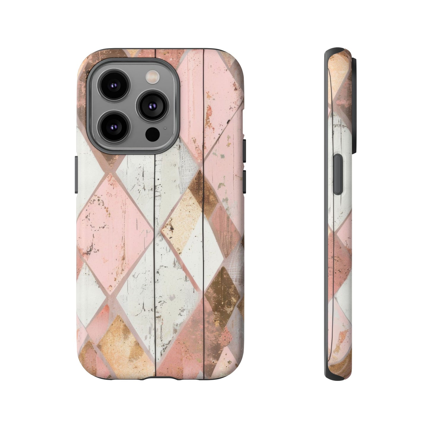 Rustic Gold And Pink Dual Layer Phone Case