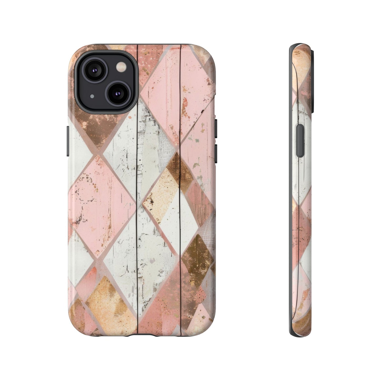 Rustic Gold And Pink Dual Layer Phone Case