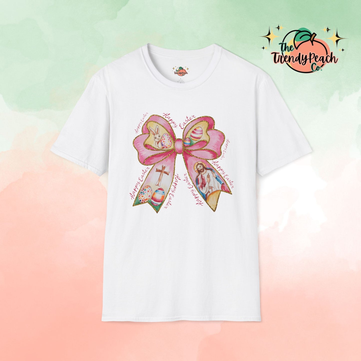 Easter-Themed Christian Bow Easter Graphic Tee