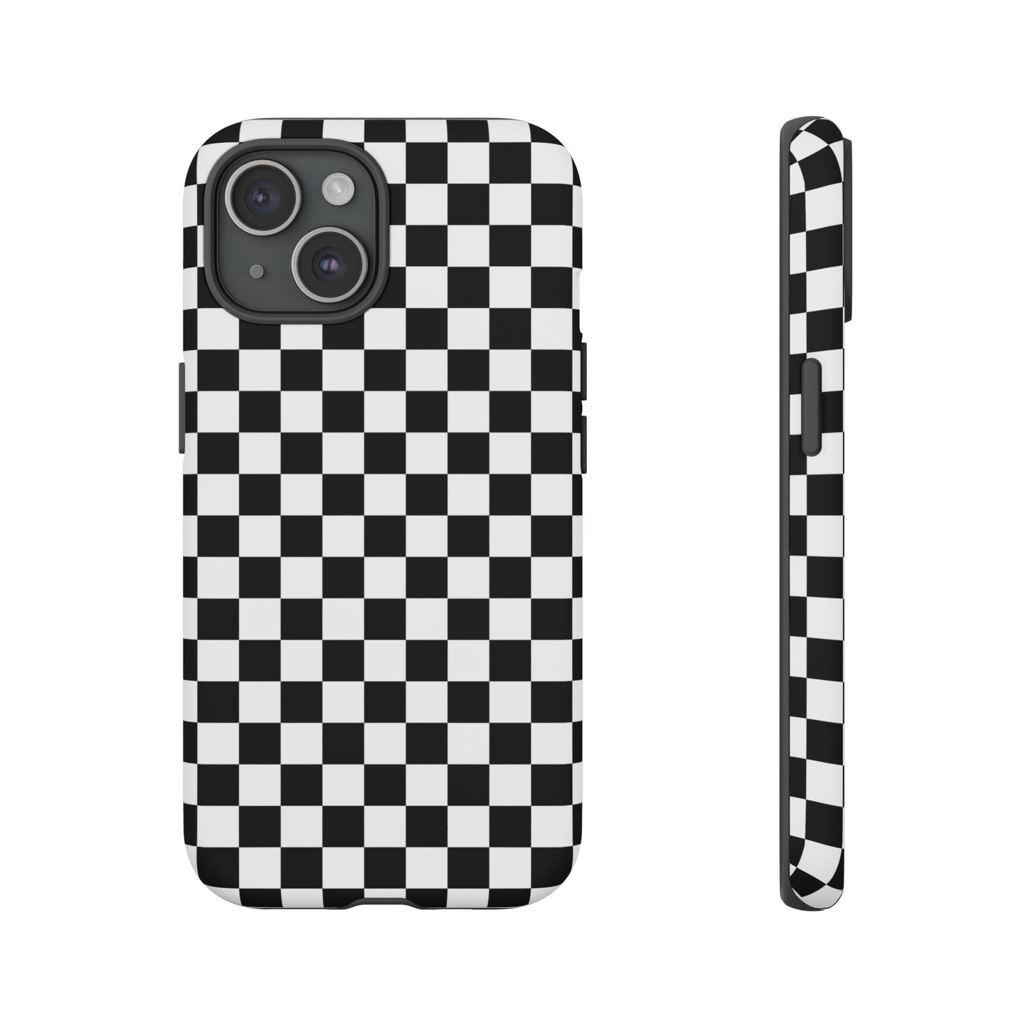 Black & White Checkered Dual Layer Phone Case