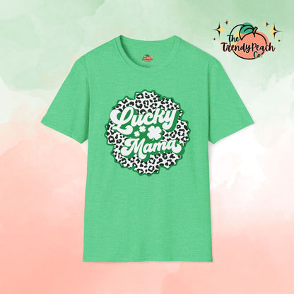 Leopard Lucky Mama St. Patrick's Day Graphic Tee