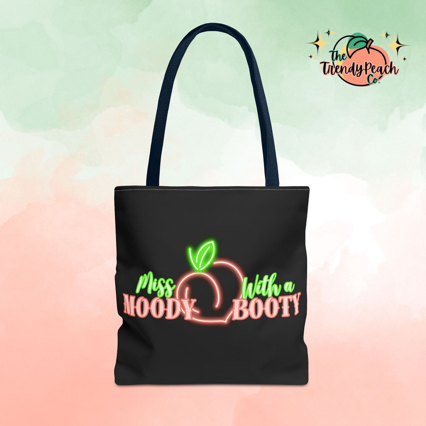 Miss Moody With A Booty Neon Peach Tote Bag